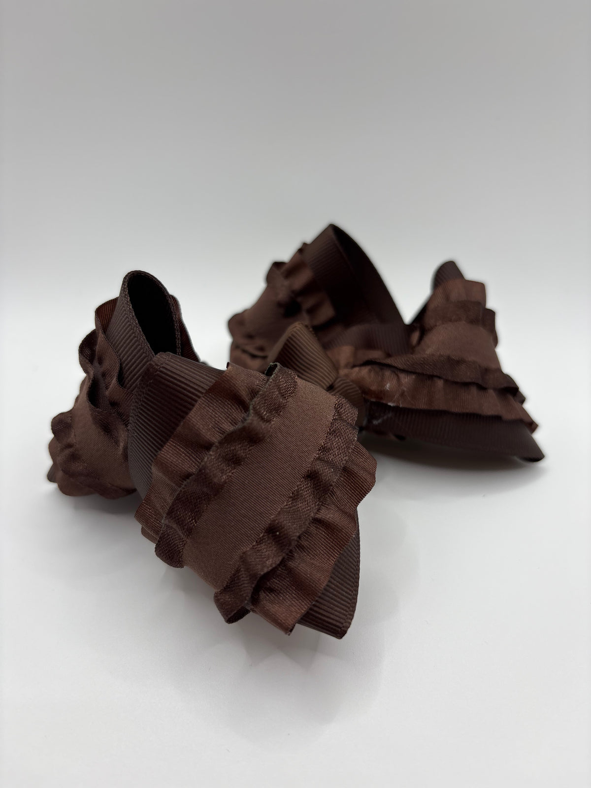 4” Brown Double Ruffle