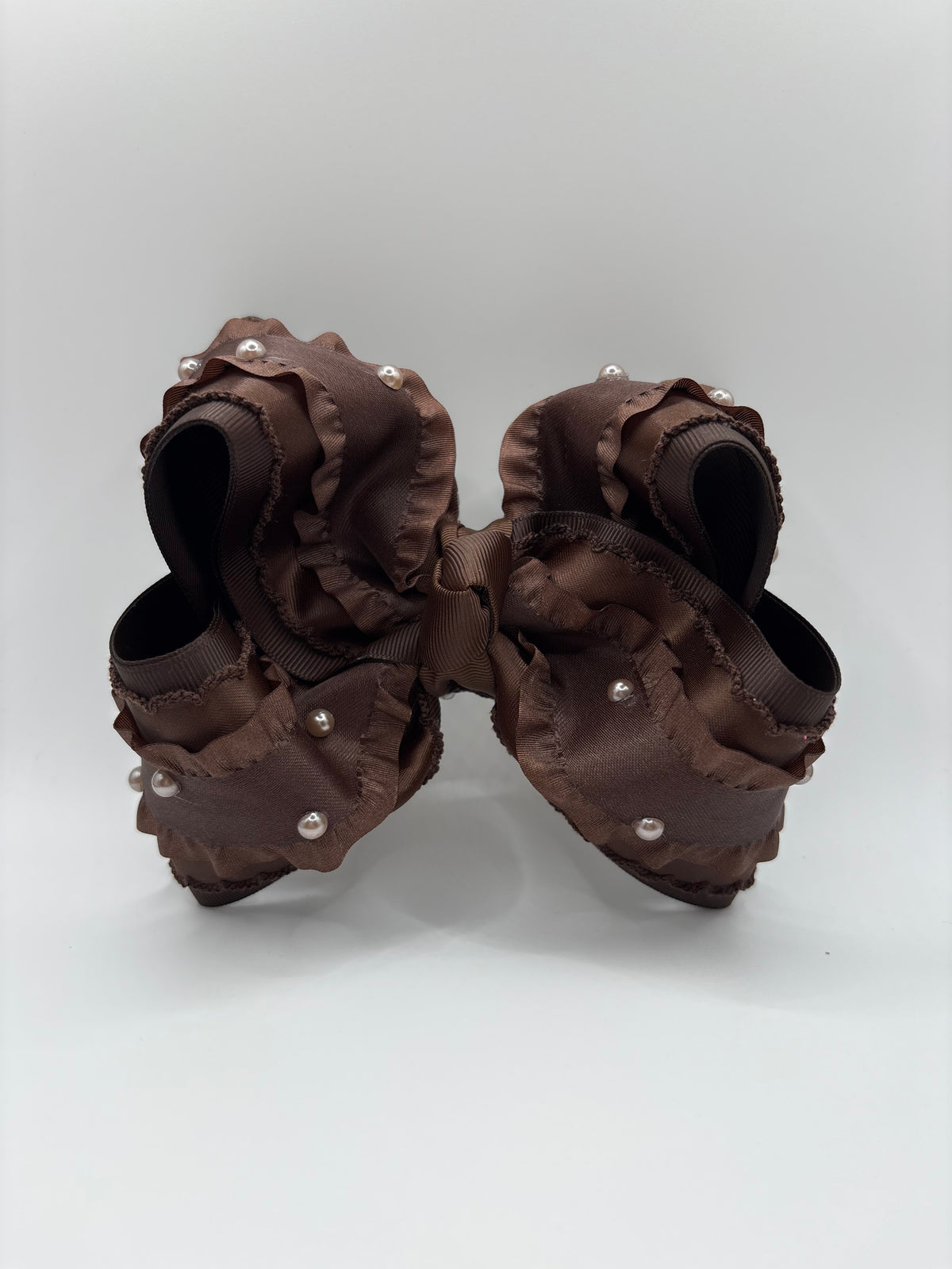 5” Brown Ruffle & Moonstitch